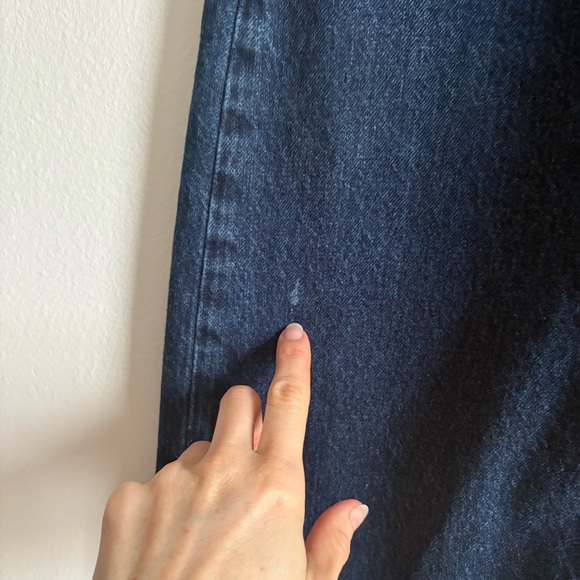 Banana Republic Sz 25 High Rise Dark Blue Wash Barrel Jeans - Picture 11 of 12